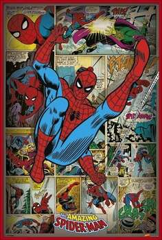 Poster incorniciato MARVEL COMICS - spider man ret