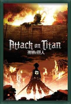 Poster incorniciato Attack on Titan (Shingeki no kyojin) - Key Art