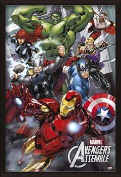Poster incorniciato Marvel - Avengers Assemble