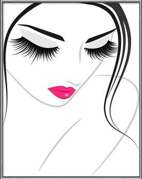 Poster incorniciato Lash extension beauty icon