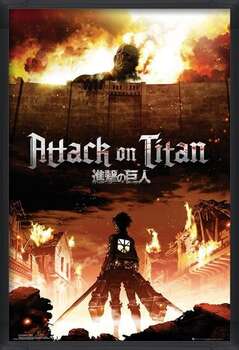Poster incorniciato Attack on Titan (Shingeki no kyojin) - Key Art