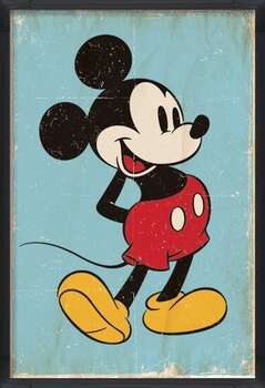 Poster incorniciato Mickey Mouse - Retro